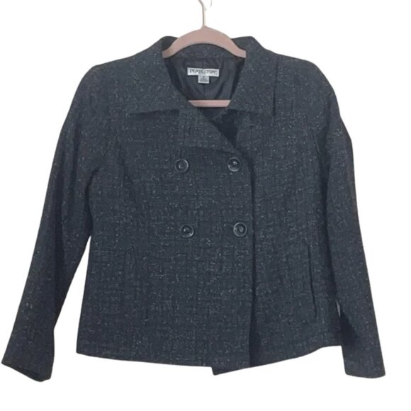 Pendleton Tweed Cropped Tweed Double Breasted Jacket Sz. 6P - Picture 1 of 4